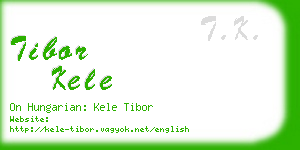 tibor kele business card